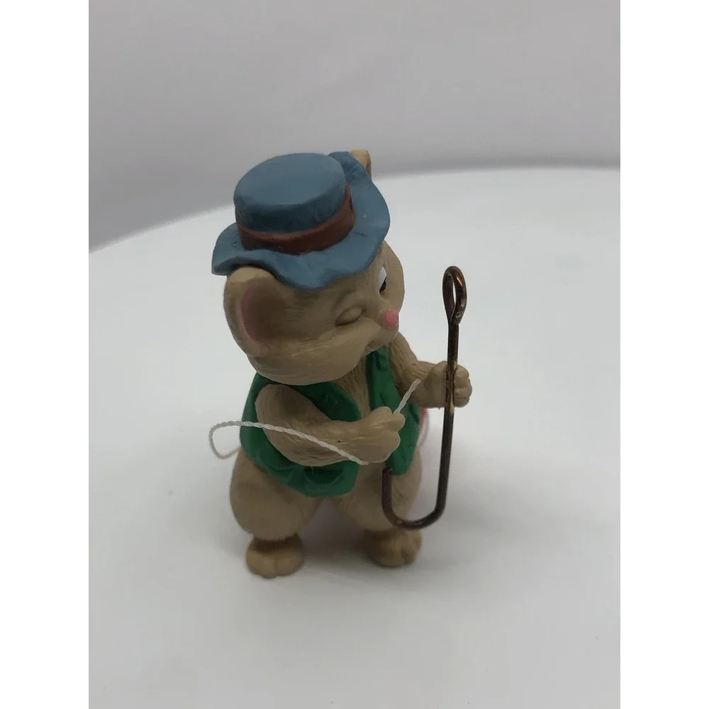 Hallmark Keepsake 1994 Christmas Ornament Merry Fishmas Fishing Mouse Ornament‎